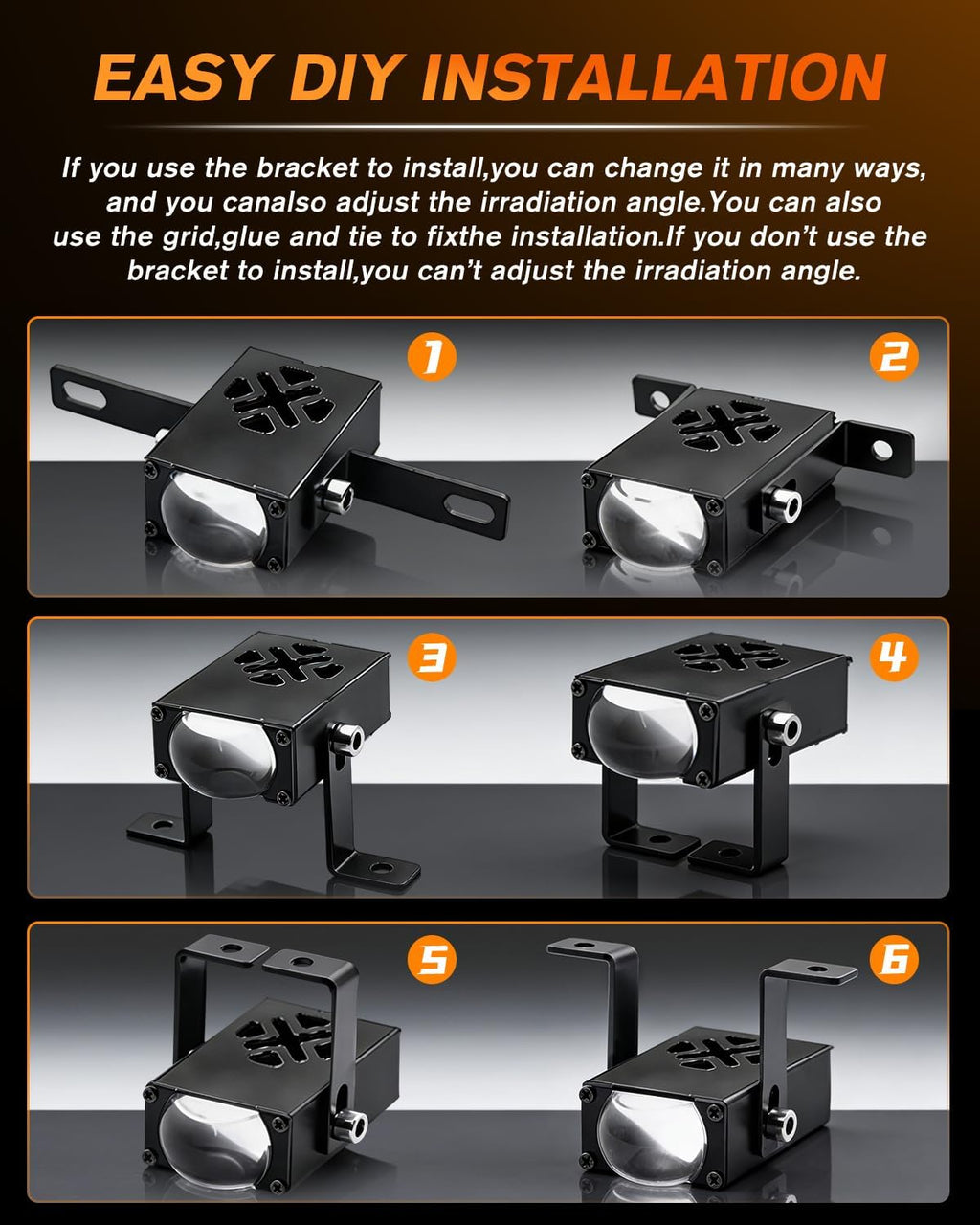 super slim led grille driving lights - 0.8 showing dimensions