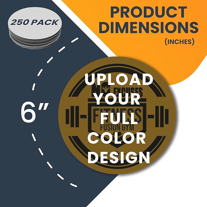 Magnet Me Up Customizable 30 Mil Round Magnet- 6”, 250 PK Weatherproof Car - Image 2