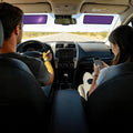 ZATOOTO Car Window Shade for Driver Window Sun Shade, 2 Pack 16"x7" Static Cling Sun Shade for Car | Bluish-Purple for Glare | Tile Two for Custom Coverage| Removable for Changing Light Conditions
