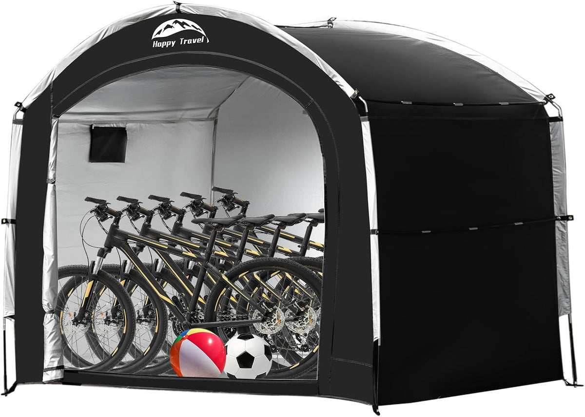 Happy Travel Bike Storage Tent Shed, Outdoor Waterproof Bicycle Covers Shelter