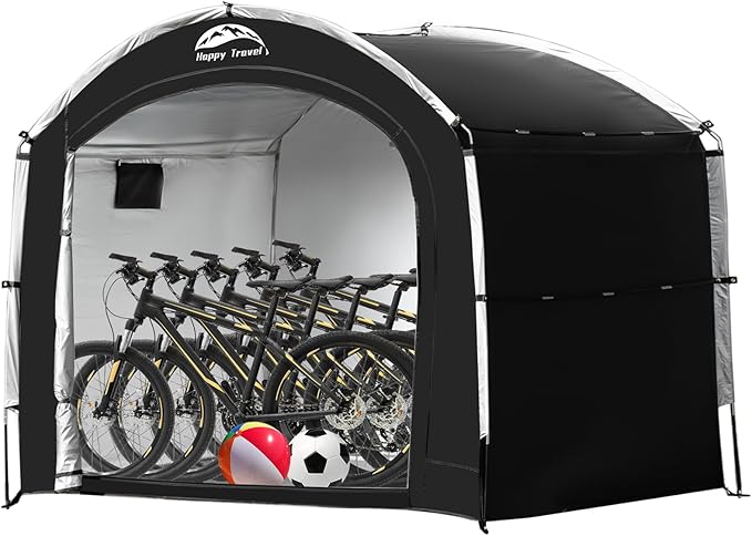 Happy Travel Bike Storage Tent Shed, Outdoor Waterproof Bicycle Covers Shelter by HappyTravel