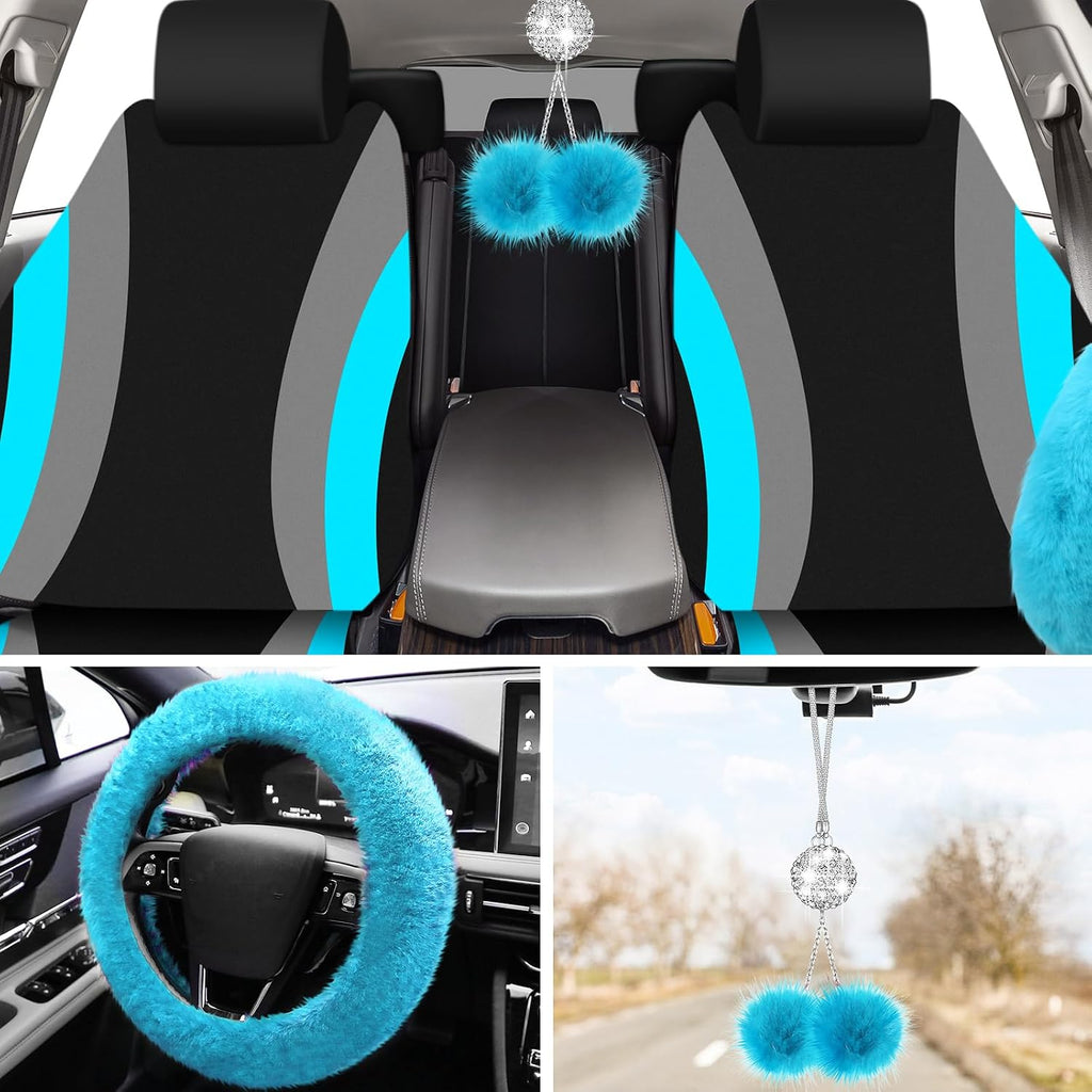 roceei 43 pcs car seat cover full set, package contents