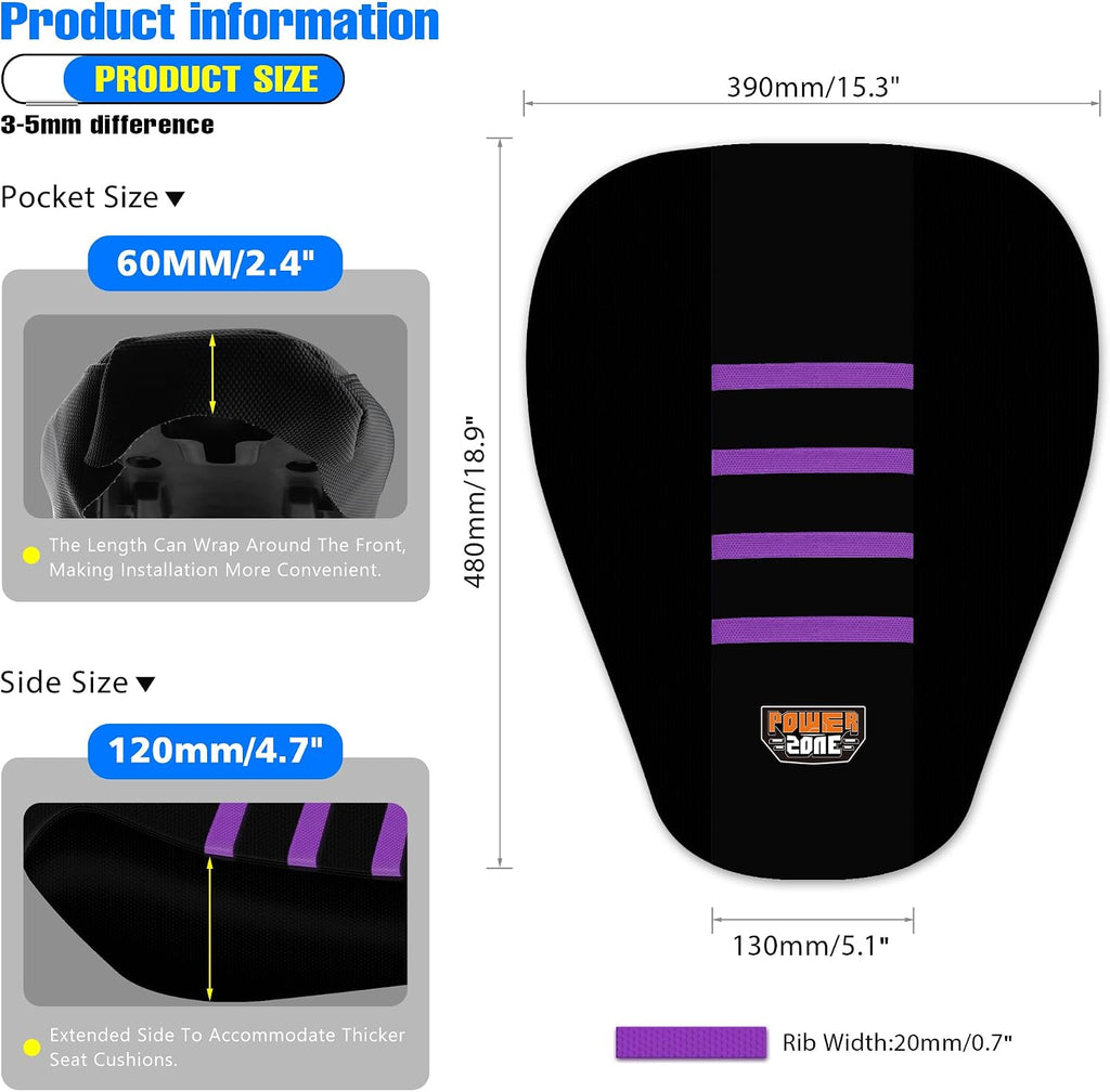 Motorcycle Dirt Bike Seat Cover for Surron Sur Ron Light Bee X/S - E Bike Seat Cover (Purple)