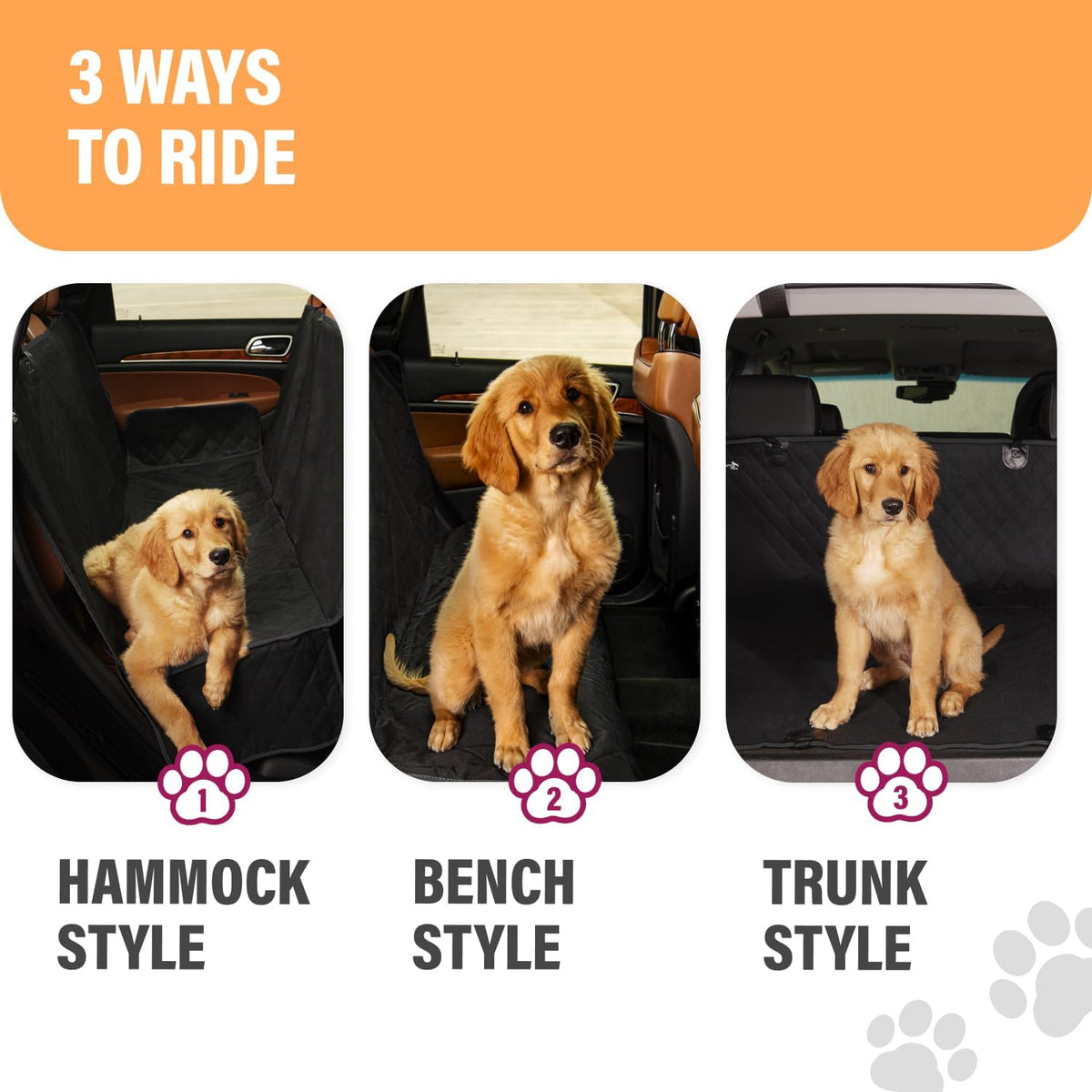 active pets black standard dog car hammock back on a desk or shelf