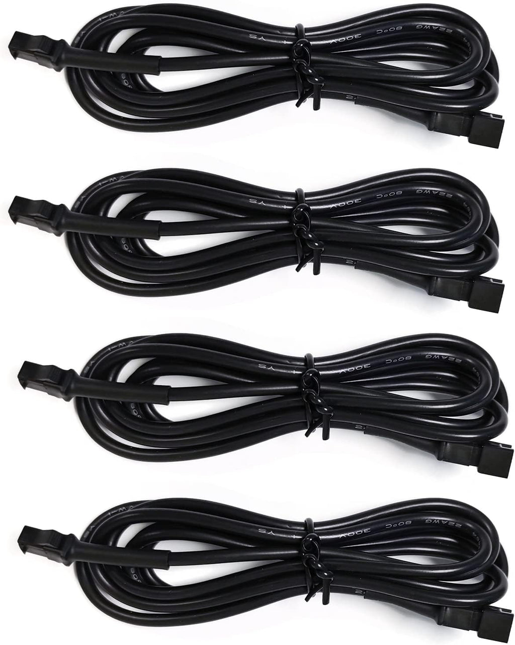 4 PCS 60 inch Extension Cords for Use with 5050 LED SMD RGB NEON Accent Kits for LED Motorcycle ATV Car Light Multi-Color Neon Strip