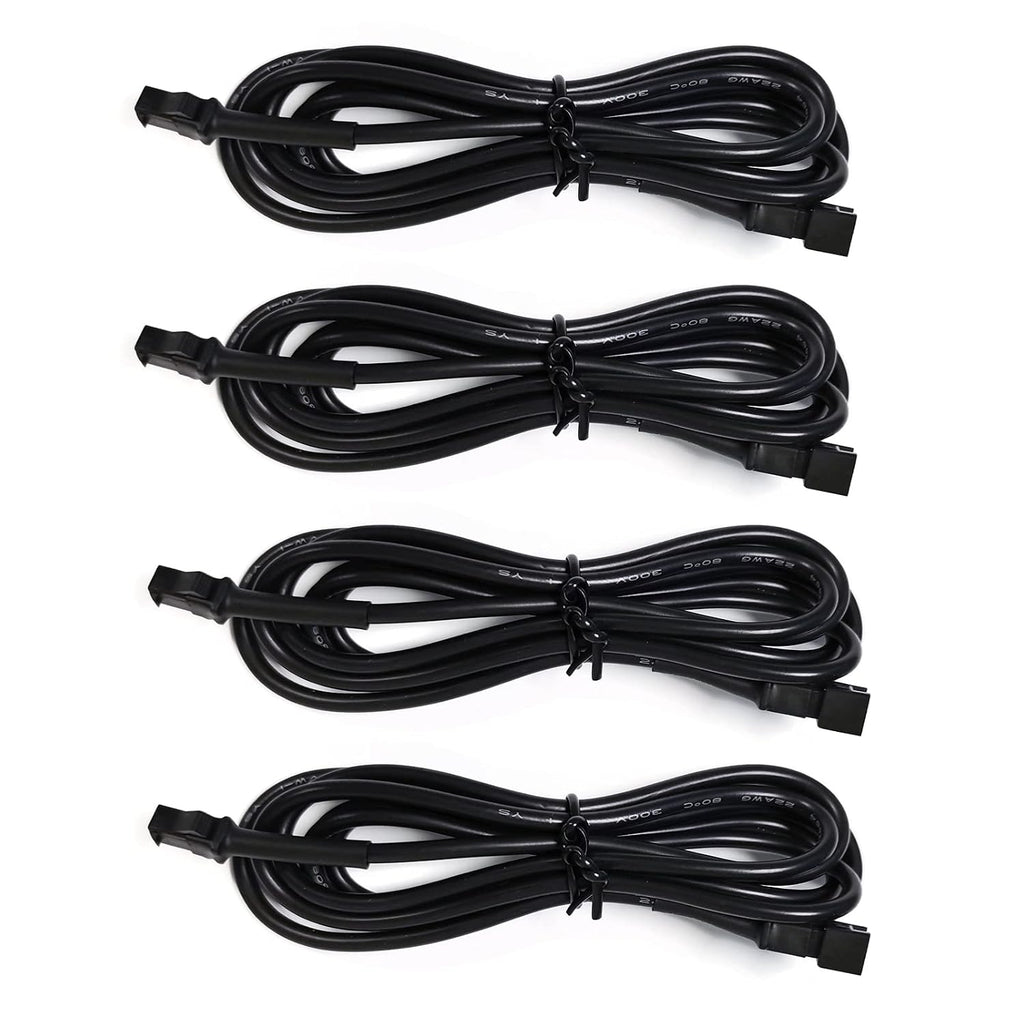 RGB LED Extension Cables, 4PCS 5 Feet Extension Cables and 2PCS 3 Way Y Splitter for Motorcycle LED Strips, Underglow Neon Accent Light Kit, Rock Light Extension Wire Cord