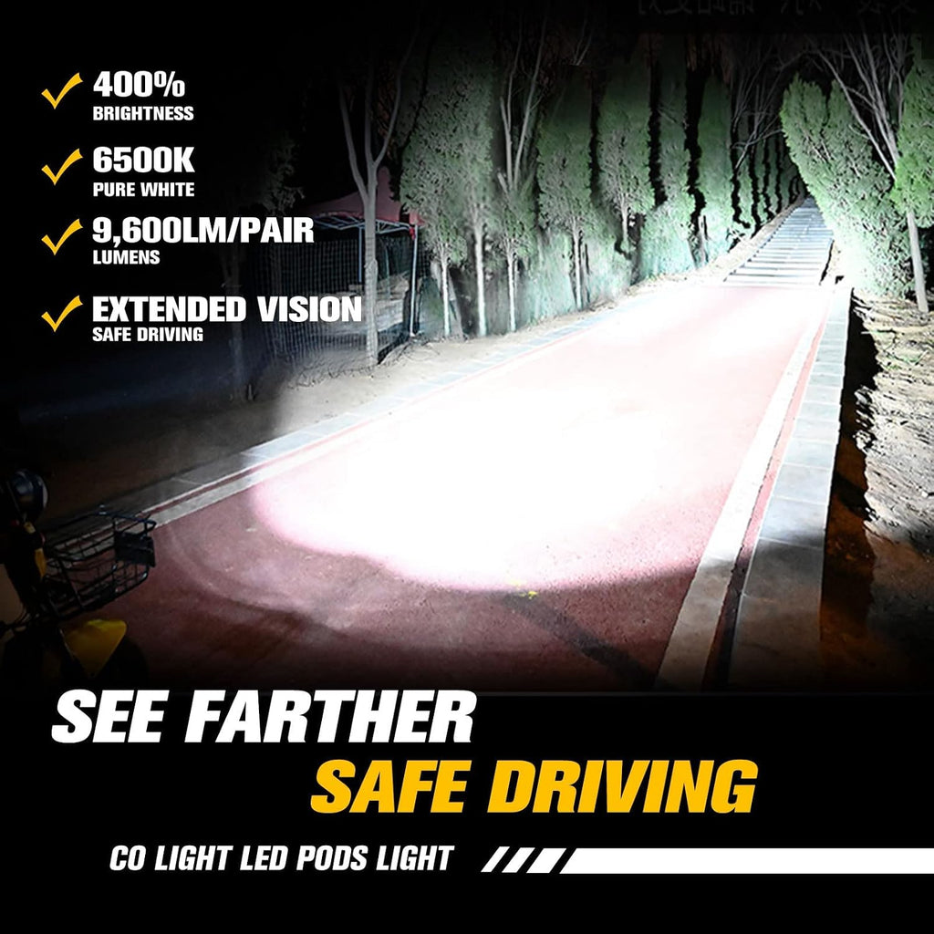 co light led pod spot lights 2pcs 4 shown in use