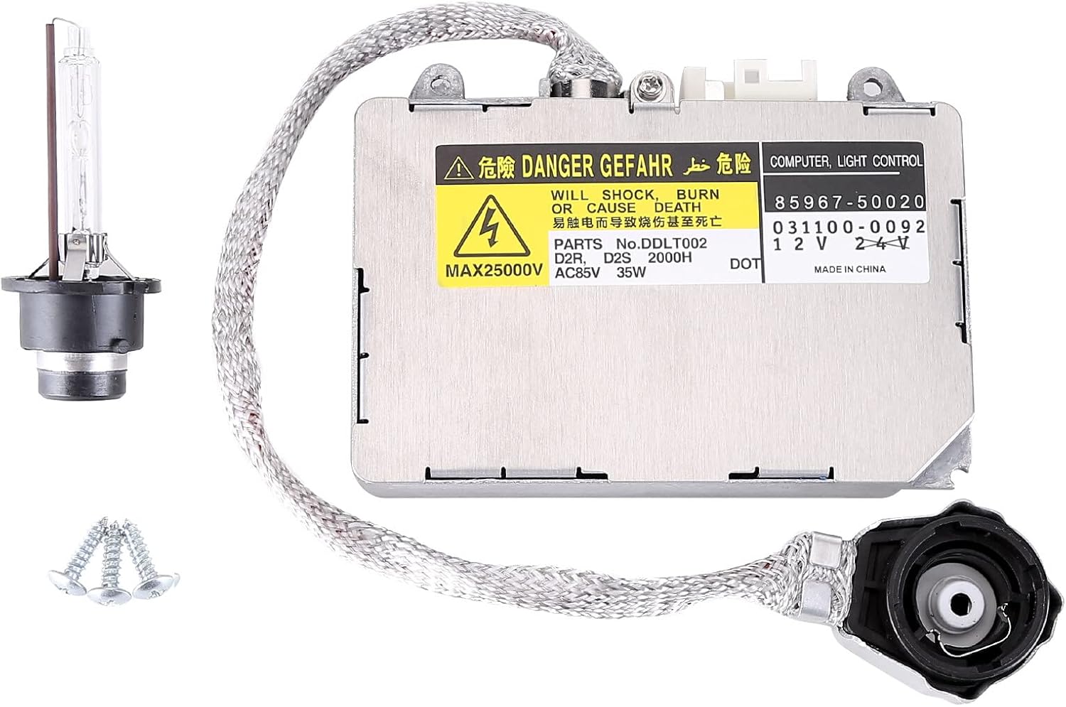 Xenon HID Headlight Ballast Control Unit with Igniter & D2S Bulb Compatible for Lexus RX350 2007 2008 2009 Replaces 85967-50020 85967-51020 Headlight Ballast Module