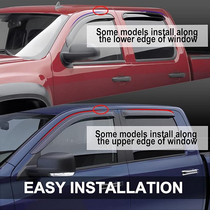94975 Side Window Wind Deflector, Window Visor fit - Image 4
