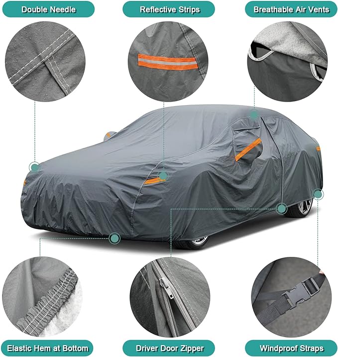 Premium Car Cover Custom Fit Subaru Outback, 16 Layers Heavy Duty Car Cover - Image 3