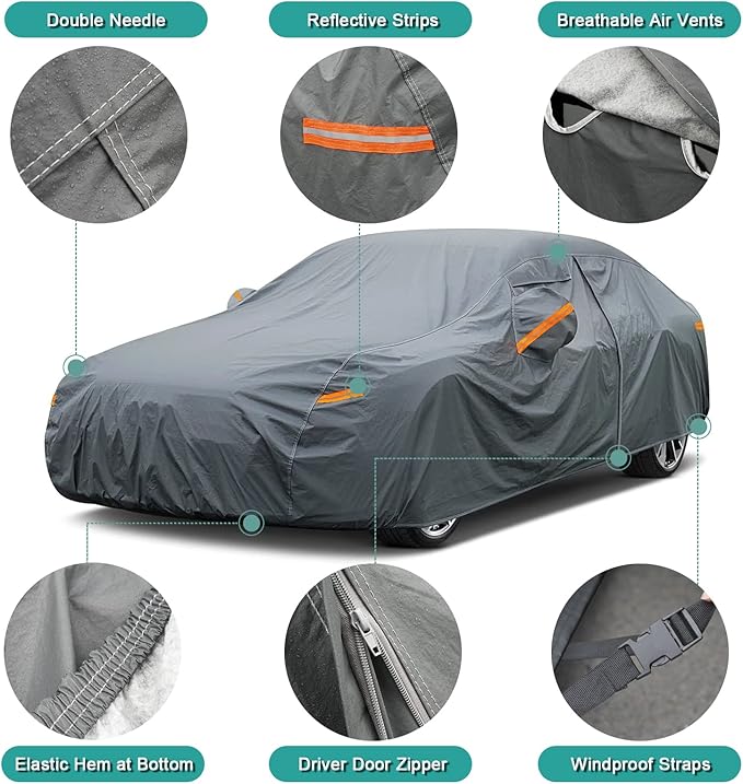 Premium Car Cover Custom Fit Nissan Murano, 16 Layers Heavy Duty Car Cover - Image 3