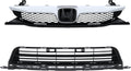 BXZ Front Bumper Grille Grill Upper Lower With Chrome Trim For Honda Civic Sedan 2009 2010 2011(Not for 2DR model)