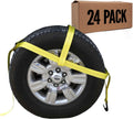US Cargo Control Adjustable Tow Dolly Strap, 2 Inch Top Strap, Flat Hook End, Great for Tow Dolly Car Hauling, 3,333 Pound Working Load Limit, 24 Pack