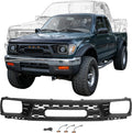 Grille Assembly Compatible with 1995-1997 Tacoma Base & DLX & SR5 Extended Cab Pickup 2-Door/Base & DLX Standard Cab Pickup 2-Door, Front Upper Grill with Lights&Letters Matte Black Molding