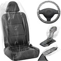 MYFAMIREA 250 PCS Disposable Car Seat Covers Clear Plastic Vehicle Seat by MYFAMIREA