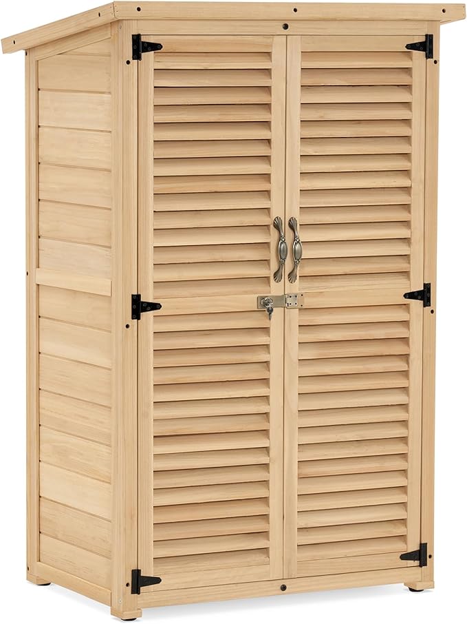 MCombo Outdoor Storage Cabinet, Wooden Storage Shed by MCombo