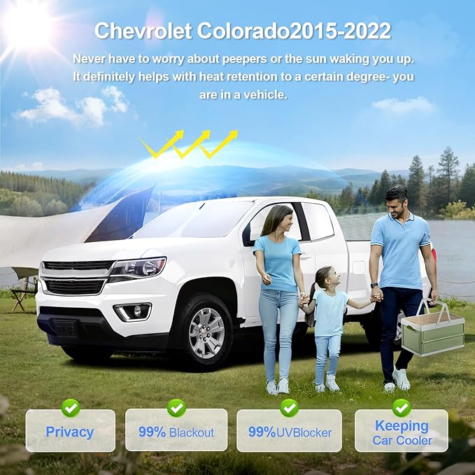 6pcs Car Window Shades for Chevrolet Colorado 2015-2022 Accessories, Windshield - Image 2