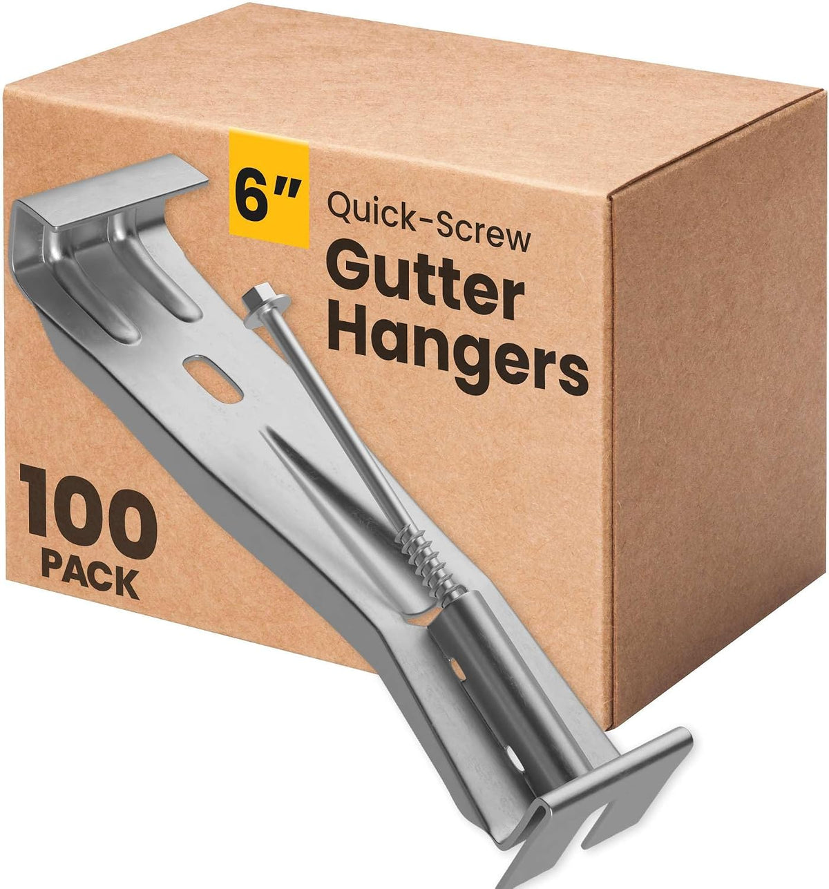 quick-screw 6" gutter hangers - heavy duty hidden, main product view