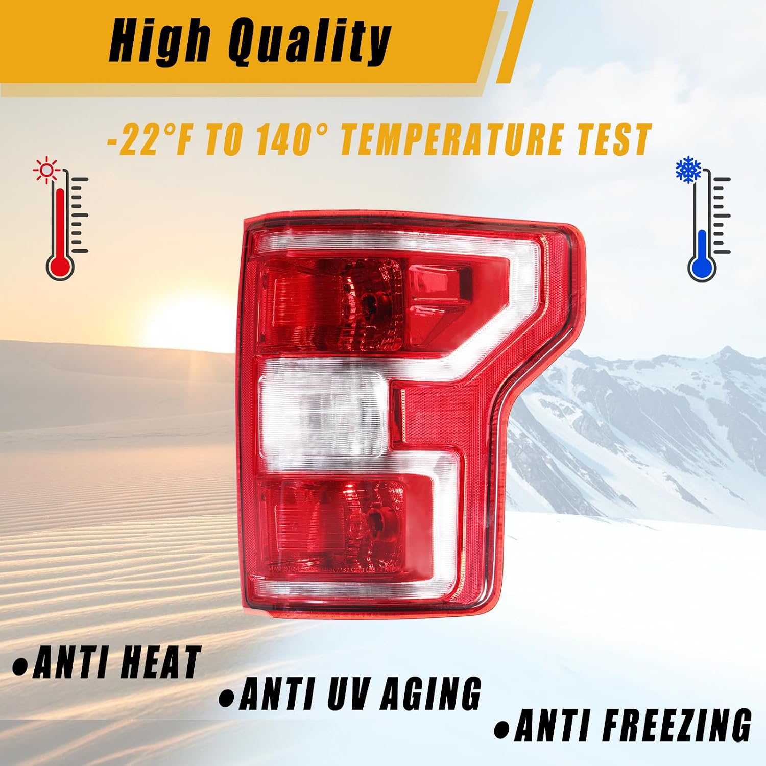 Boine F150 Tail Light Compatible With 2018 2019 2020 Ford F150 F-150 Right Passenger Side Rear Light Brake Lamp - Bulb and Harness Included Replace JL3Z13404H