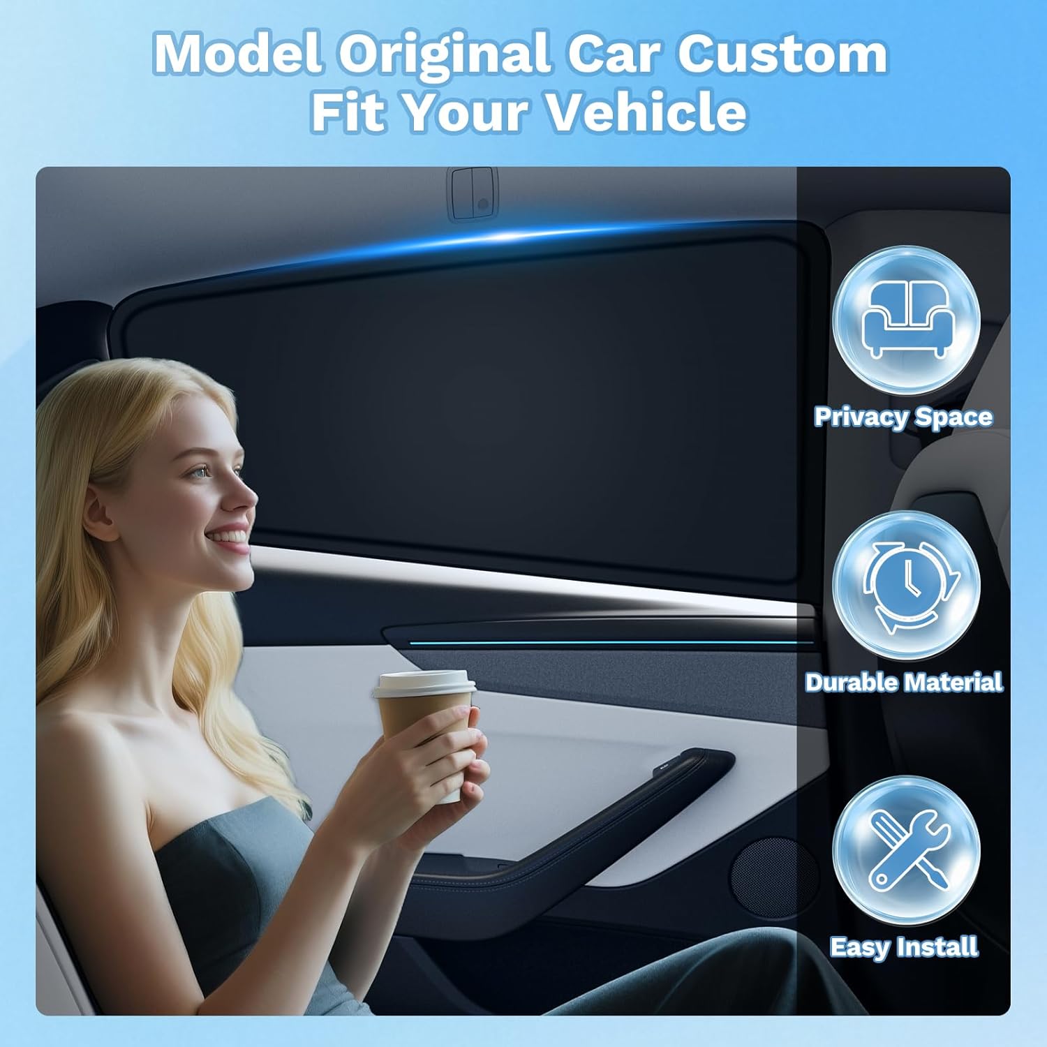 KUST Car Window Shades for Toyota RAV4 2026 Windshield Sun Shade Side Window Cover UV Block Privacy Protection Accessories for Camping Blackout Rear Back Full Set 8PCS