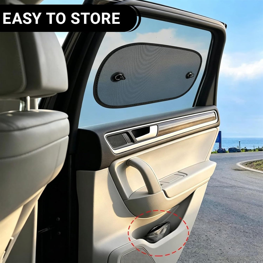 2 Pack Car Sun Shade, 20''x12'' Mesh Window Shade with Suction Cups for Side Windows, Car Window Privacy Shade, Breathable Sun Blocker for Baby Kids Pets for Most Cars SUVs