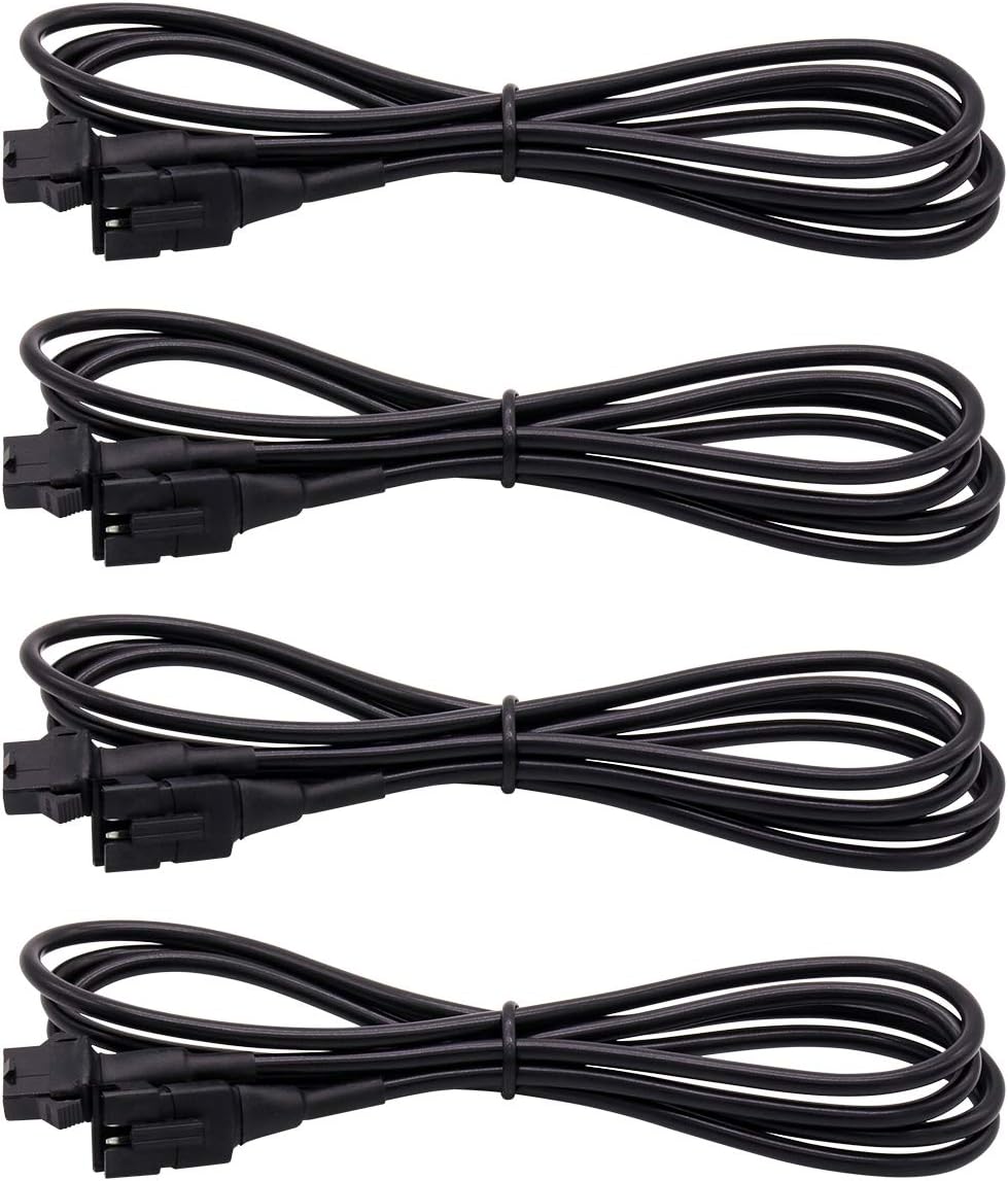 YiLaie 4 PCS 47 inch Extension Cables for Use with LED Rock Lights, RGB NEON Accent Kits for LED Motorcycle ATV, SUV Car Light Multi-Color Neon Strip (4pcs)