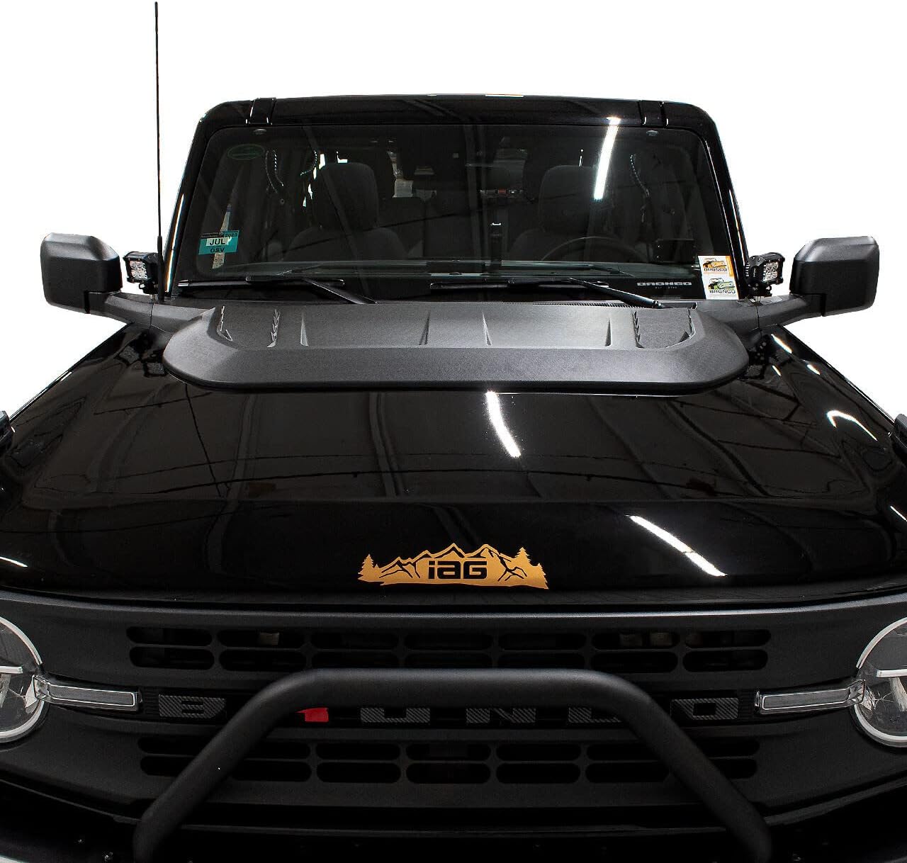 IAG I-Line Hood Scoop for Ford Bronco 2021+ 2/4 Door (Not Sport), Black