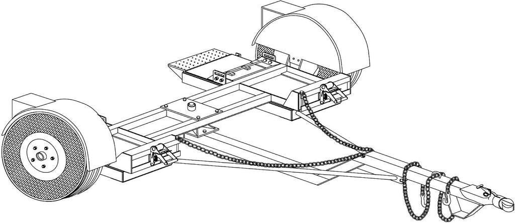 The Trailer Parts Outlet 1000 - Heavy Duty Car Dolly DIY Master Plan - 19 How-to Steps w/Blueprint Paper - Engineer Approved