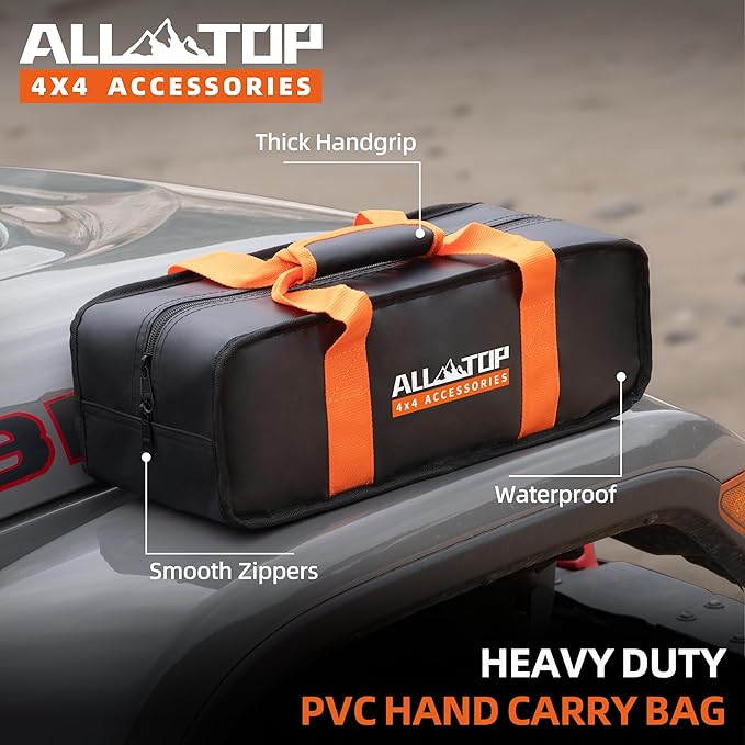 ALL-TOP Kinetic Recovery Rope Kit w/ 2 Soft Shackles, 1in x 20ft, Heavy Duty - Image 7