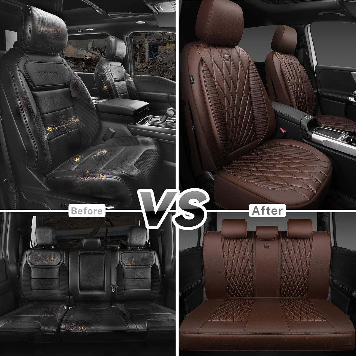 car pass piping luxury faux leather seat covers, package contents