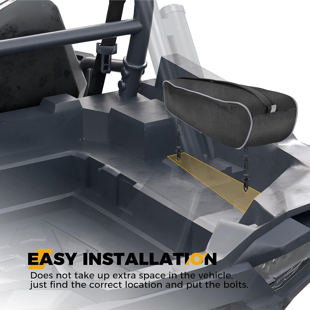KEMIMOTO 2023-2014 XP 1000 Rear Bed Storage Bags 1680D Water-Resistant | Compatible with Polaris RZR XP 1000, XP 4 1000, RZR Turbo 2023-2014 2pcs Reflective Zippers Door Bag