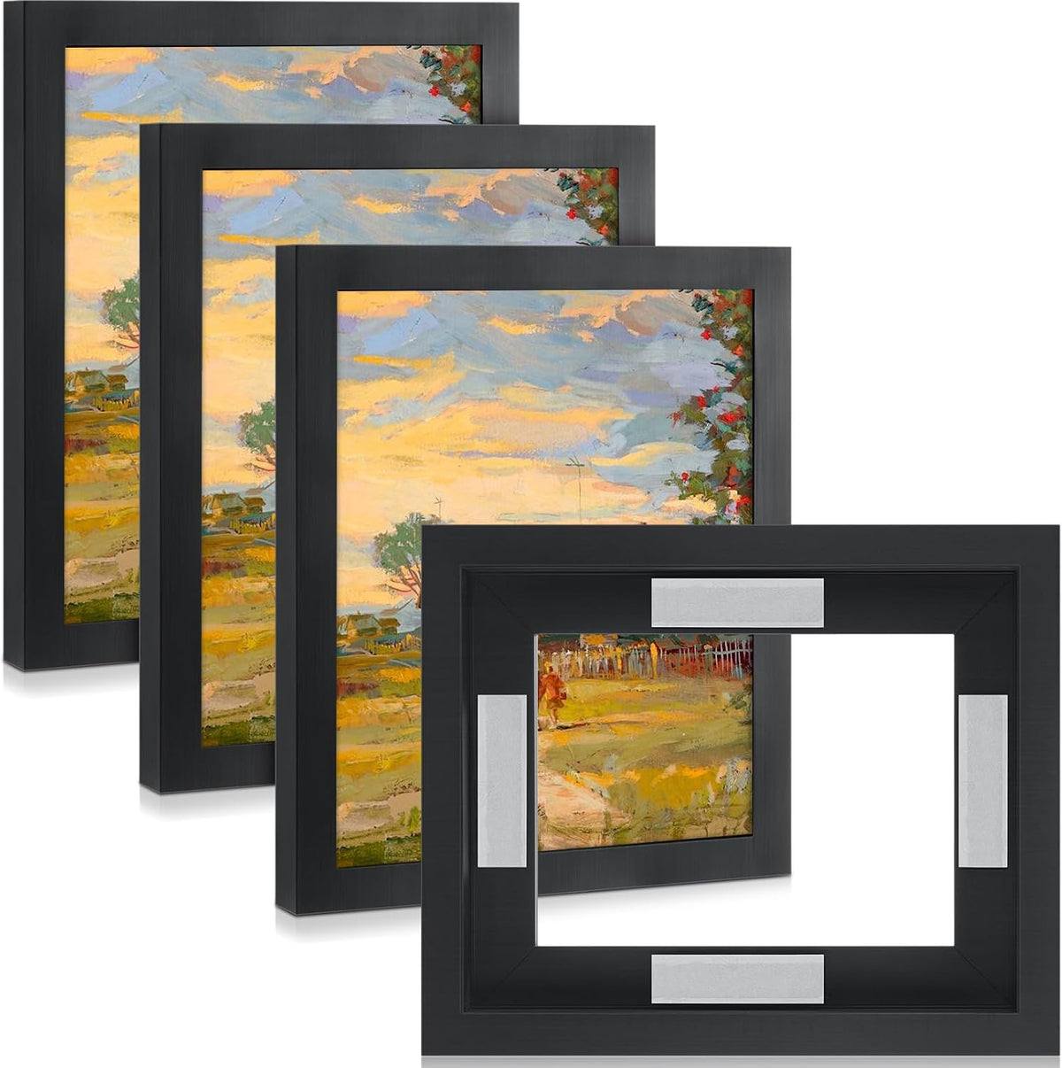 qunclay 4 pcs 8x10 inch canvas floating frame, main product view