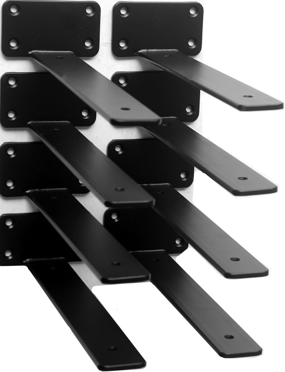 9 inch black hidden l shelf bracket (1/5 shown in use