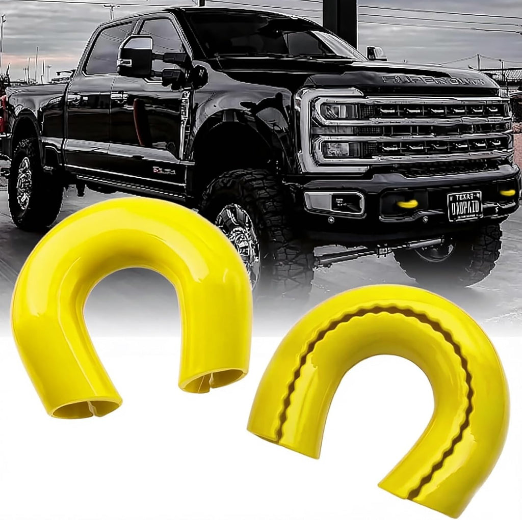 Front Tow Hook Cover for 2017-2026 Ford Super Duty F-250 F-350 F-450,Tow Hitch Covers, Ford Truck Accessories, Pickup Truck Accessories, F250 Must Haves, Silicone, Yellow (2 Pack)