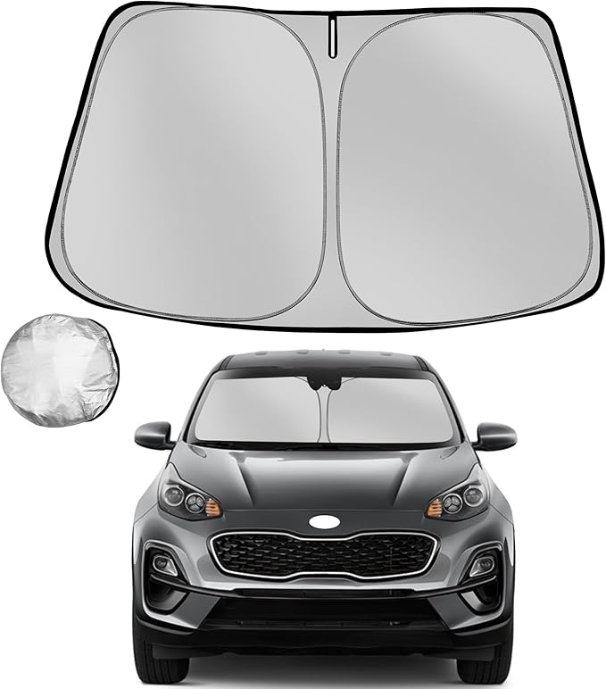 Windshield Sun Shade for 2018-2022 Kia Sportage Foldable Sun Sunshade for Car by Fonowka