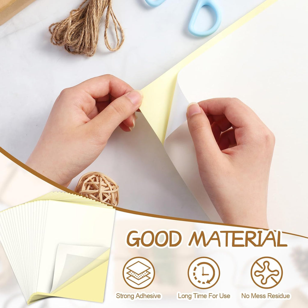 yeaqee 100 pcs a4 size double sided adhesive, close-up detail