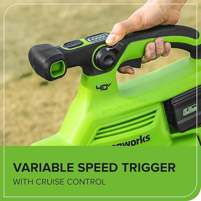 Greenworks 40V Cordless Brushless Leaf Blower/Vacuum - Image 7