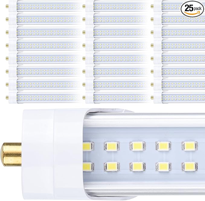 25-Pack, 8 Foot LED Bulbs, 100W 15000lm 6000K Cold White, Super Bright by DOUYIDOUBEST-LEDLIGHTING