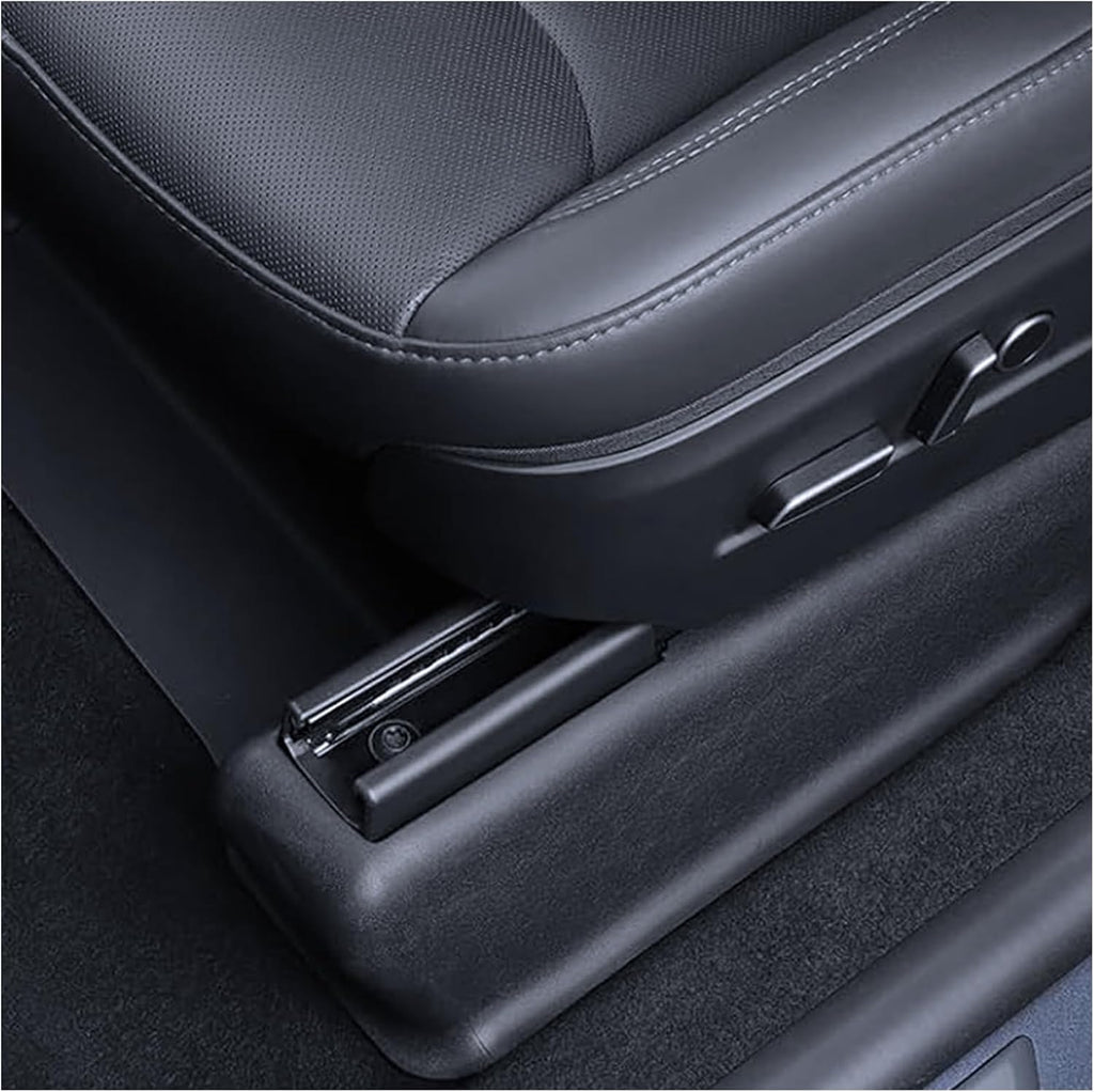 7 Pieces of Front Seat Rail Protectors, for Tesla Model Y Juniper 2025 2026,Under Seat Floor Mat Protectors for Model Y Juniper Accessories in Black