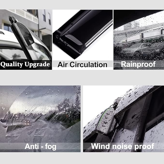 94240 Side Window Wind Deflector, Window Visor fit - Image 4