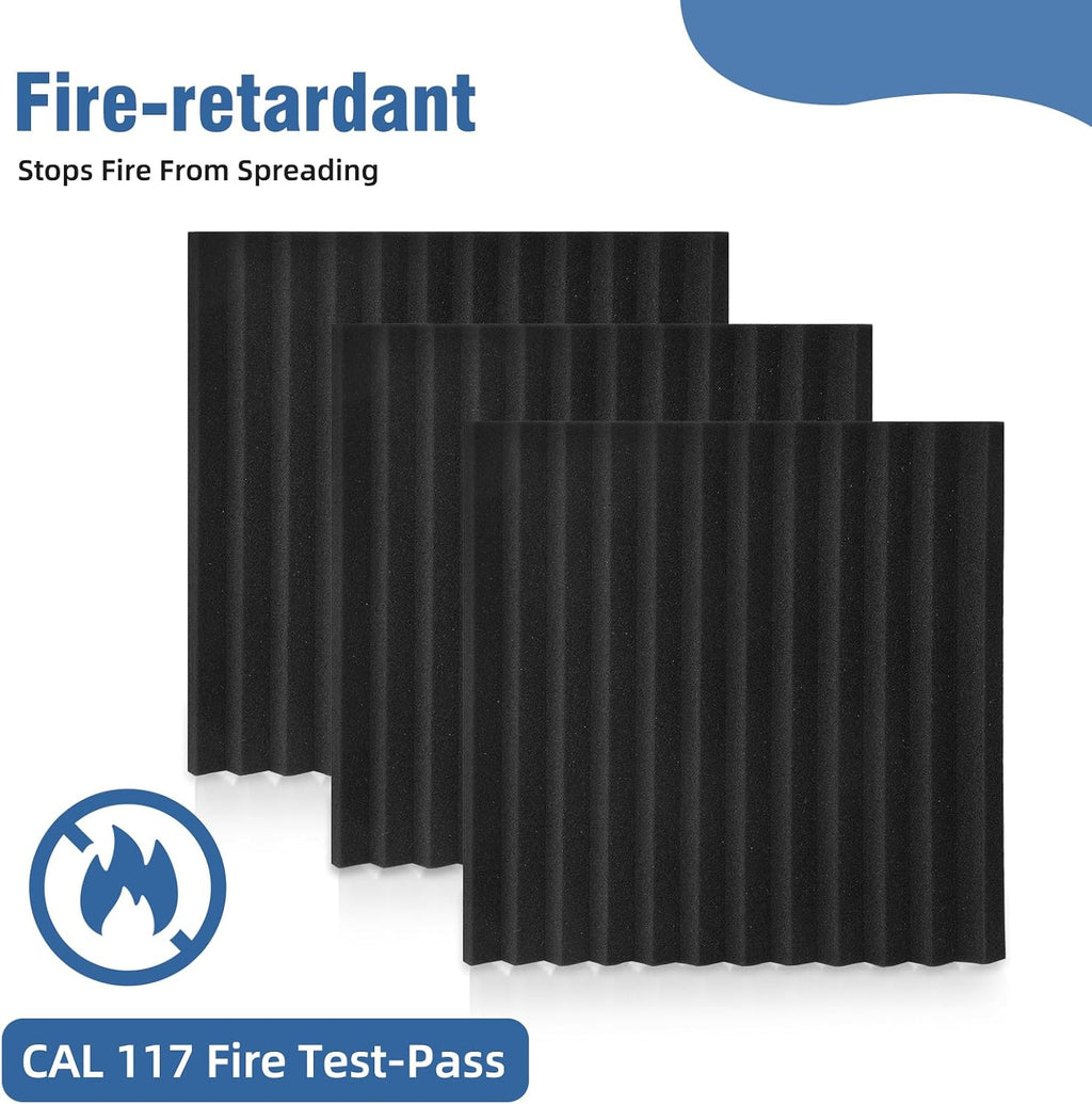 sound proof foam panels,12"×12"×1" acoustic foam panels, high, side view