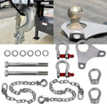 RULLINE Trailer Ultimate Connection Safety Chains Kit - 5th Wheel Ultimate Connection Safety Chains Plate Towing Accessories with 1/2in Shackles