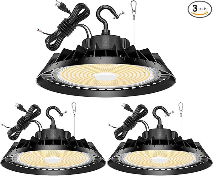 3Pack LED High Bay Lights, Super Bright 240W UFO High Bay LED Shop Lights by BBESTLED