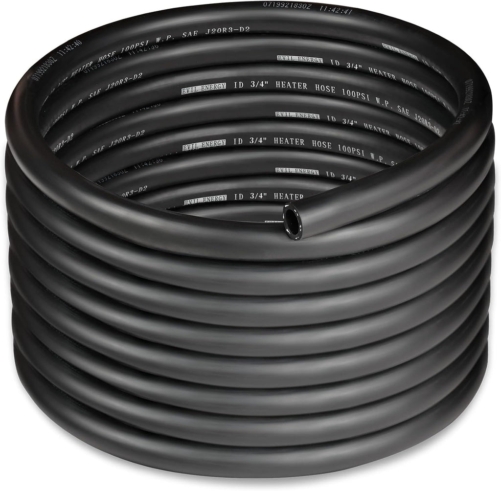 EVIL ENERGY 3/4" Heater Hose Coolant Radiator Straight 100PSI SAE 20R3 20FT