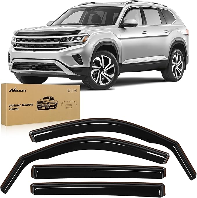 Nilight Vent Window Visors for Volkswagen Atlas 2018 2019 2020 2021 2022 2023 by Nilight