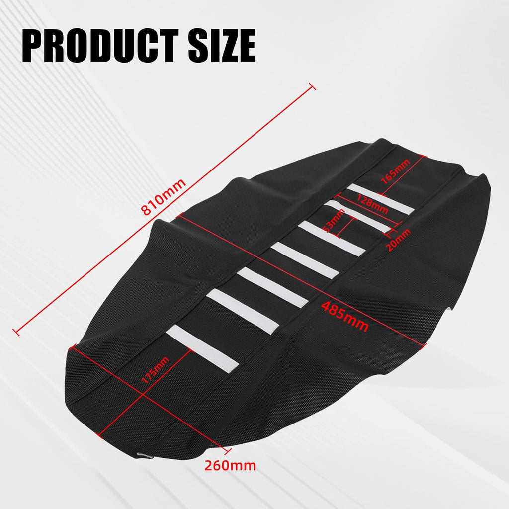 Dirt Bike Seat Cover,Universal Motorcycle Grip Cushion Guard for Most Dirtbike Ebike Like CRF CR YZ TTR WR KX KLX EX EXC 50 80 85 110 125 150 250 450-Black