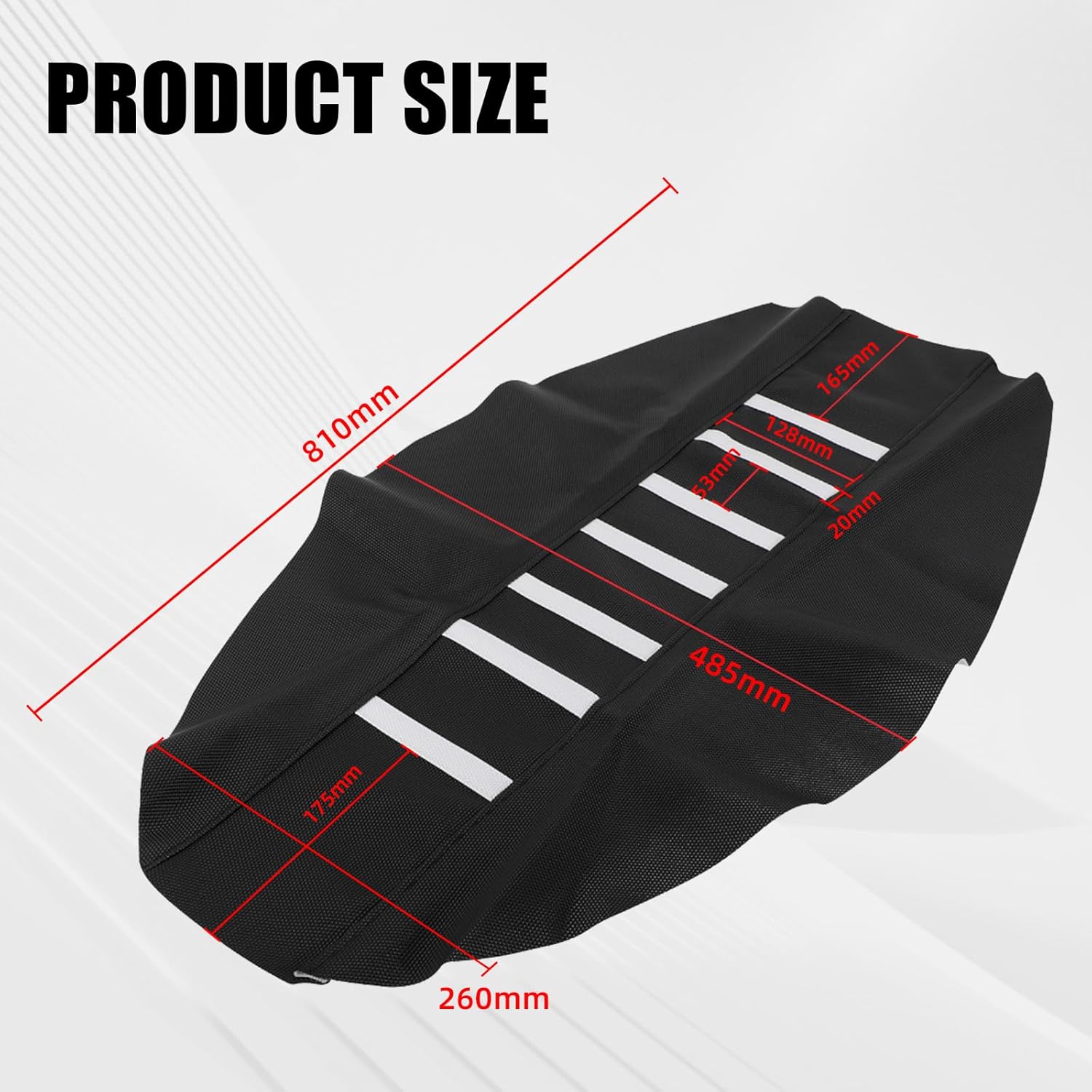 Dirt Bike Seat Cover,Universal Motorcycle Grip Cushion Guard for Most Dirtbike Ebike Like CRF CR YZ TTR WR KX KLX EX EXC 50 80 85 110 125 150 250 450-Black