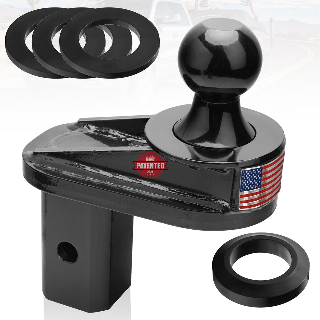 4" offset gooseneck ball extender for short bed, main product view