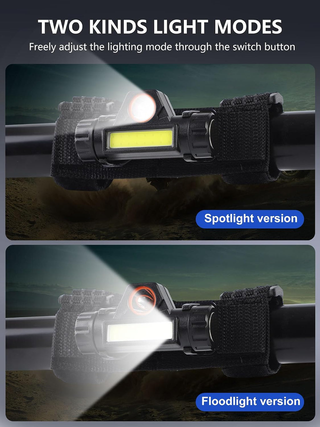 ZIDIYORUO UTV Dome Light – 2pcs USB Rechargeable UTV Cage Roof Lights, Universally fit 1.25“-2” Roll Bar, Compatible with Polaris Can-Am Yamaha Arctic Cat Kawasaki, Waterproof & Durable for Outdoor