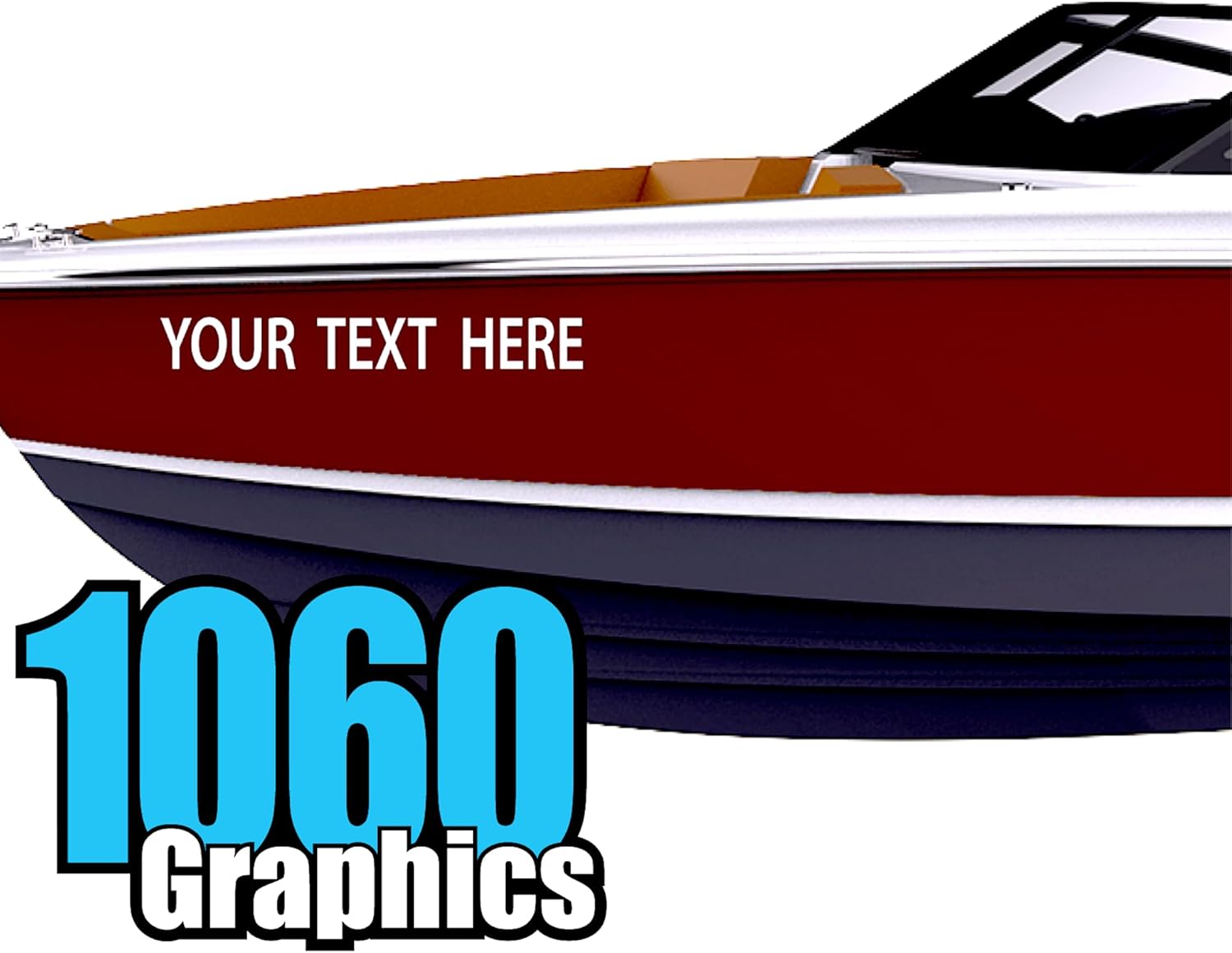 Custom Vinyl Boat Numbers & Letters (Two Decals)